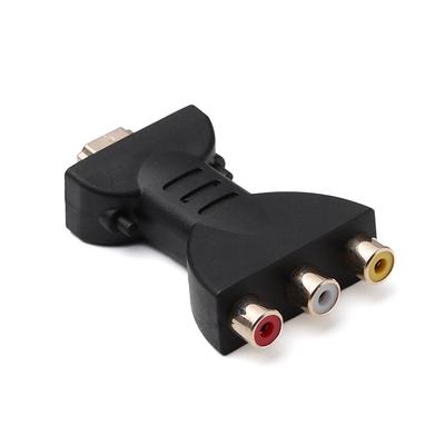 Vergoldeter HDMI-kompatibler bis 3 RGB/RCA-Video-Audio-Adapter, digitaler Signal-AV-Komponentenkonverter