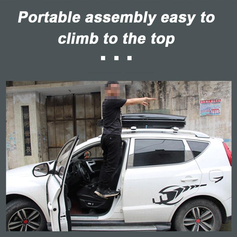 Car Auxiliary Pedal Auto Door Latch Hook Foot Pedal Aluminum Alloy Universal Car Roof Rack Step Extension Accessories