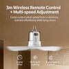 Ventilatori da Soffitto Portatili da Campeggio da 10800mAh Circolatore d'Aria per Tenda Raffrescatore Elettrico Ricaricabile da Esterno Luce LED Telecomando