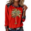 Women's Fashion Christmas Printed Long-Sleeve Pullover Top