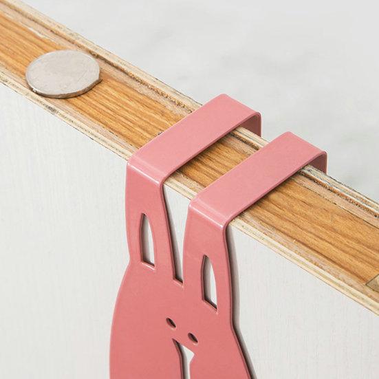 Punch Free Strong Load-bearing Wardrobe Hanger Cartoon Rabbit Door Back Hook Household Supplies