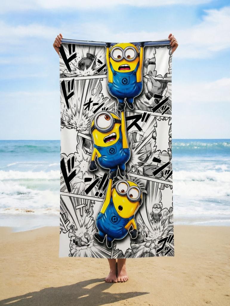 1pc Bananamaster Beach Towel, Big-eyed Cute Creature, Ideal for Beach Vacation Pool Gym, Cute Summer Gift for Friends & Families