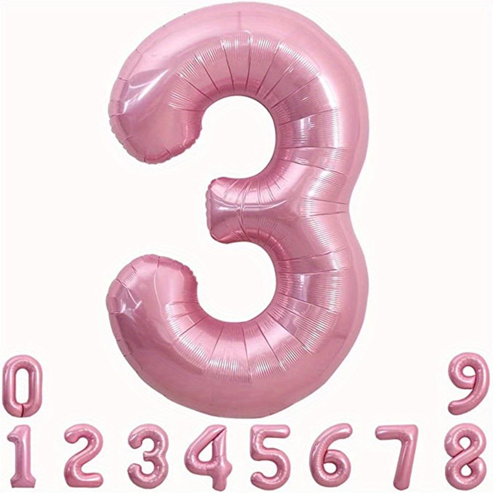 40inch Pink Foil Birthday Balloons Helium Number Ballon Figures Wedding Decor Birthday Party Decorations Baby Shower Globos 5