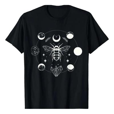 Camiseta Mystical Bee Magical Moon Phase Witchy Goth Cottage