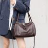 Ladies' Bag Single-shoulder Retro Boston Large Capacity Genuine Leather Large Bag