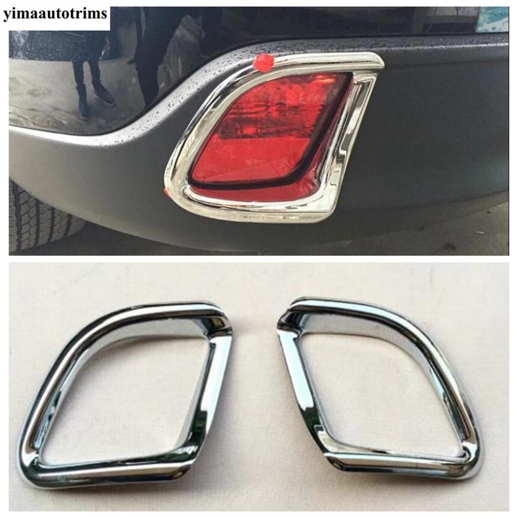 ABS Chrome Rear Foglight Fog Light Lamp Frame Decor Cover Trim For Toyota Highlander Kluger 2014 -  Accessories Exterior Model A