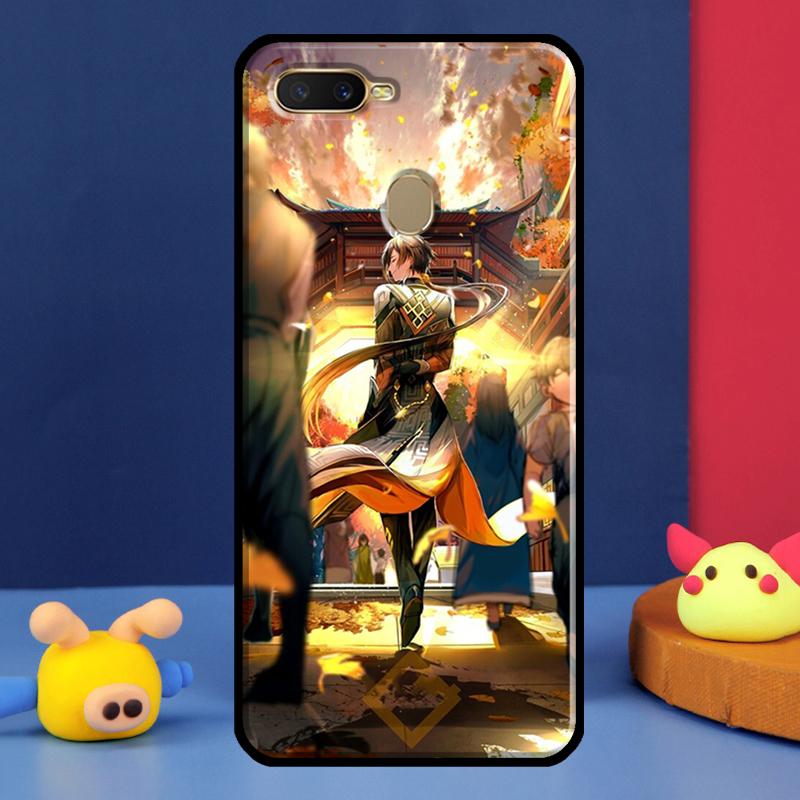Zhongli Genshin Impact Case For Oppo A91 A5 A9 A16 A76 A96 A58 A78 A98 A52 A72 A74 A94 A54 S A57 A77 A15 A17 Cover