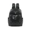 Moderner Unisex Rucksack mit Diamantmuster aus PVC für Freizeit und Reisen, mit großem Fassungsvermögen