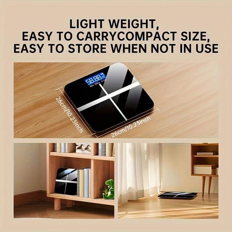 high qualityDigital Body Weight Scale with LCD Display & Temperature Meter - High-Precision Bathroom Scale Suitable for Use, Compatible with
