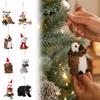 3D Christmas Hanging Ornament, Forest Animal Sisal Straw Woven Decoration