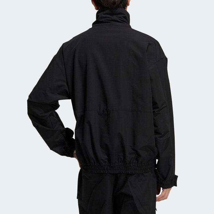 adidas Originals Trefoil 3D Pocket Logo Half-Zip Woven Collar Jacket Men Jacket Black H58069