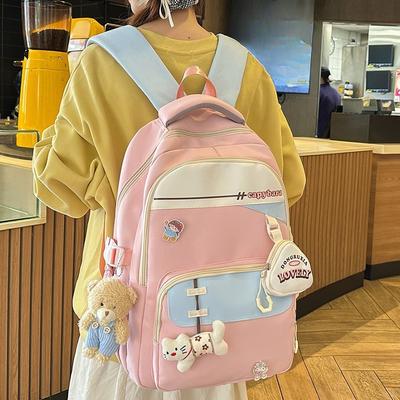 Spring New Men's and Women's Junior High School High School Large-capacity Backpack Trend To Reduce The Burden of College Students Backpack Backpack