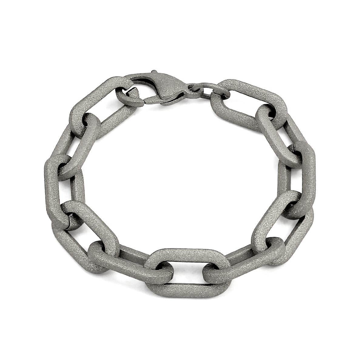 

Fashion Sandblasted texture Simple Stainless Steel Chain Bracelets for Unisex Wrist Jewelry Gifts Punk Hip Hop Couple Jewelry