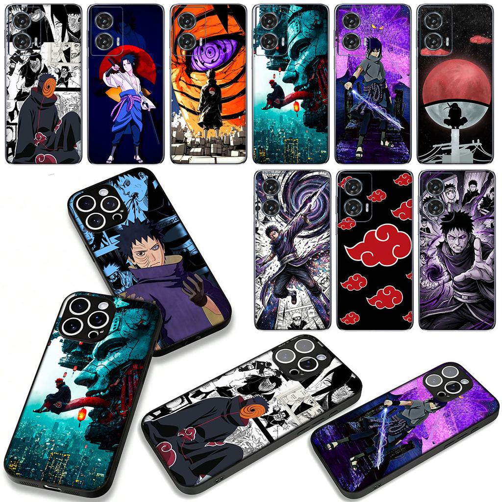 Akatsuki Tobi Sasuke Narutos Obito Case for Motorola Moto Edge 70 60 Fusion 40 NEO 20 Pro G Stylus G56 G96 G71 G73 G42 G51 G52