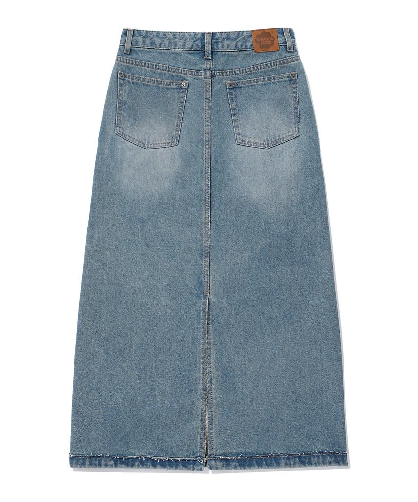 COVERNAT WOMAN Denim Long Skirt Blue
