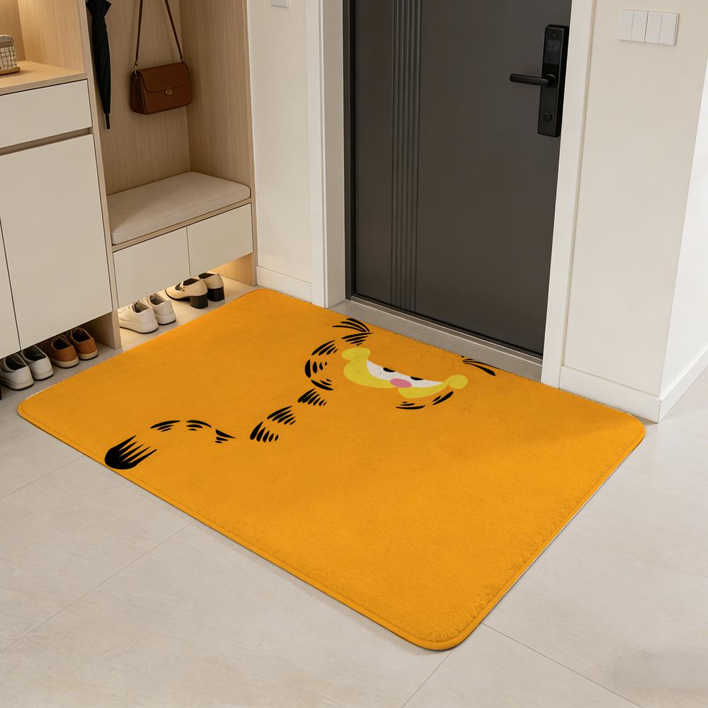 Tappetino per Pavimento Anime G-Garfield Tappetino per Porta in Flanella Antiscivolo Assorbente Lavabile Tappeto per Interni Casa