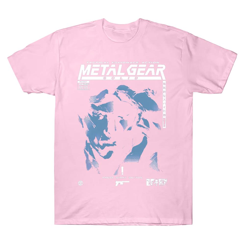 Unisex Metal Gear Solid T-shirt Vintage Short Sleeve Crewneck Cotton Tees Harajuku Comfortable Casual Loose Short Sleeve Clothes