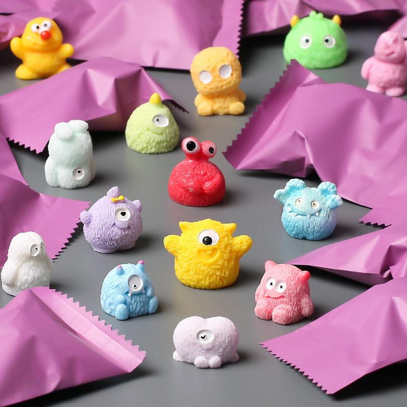 Plok Cute Mini Monster Blind Bag Resin Figurine Car Dashboard Desktop Ornament Trendy Surprise Gift For Toy Collectors And Kids