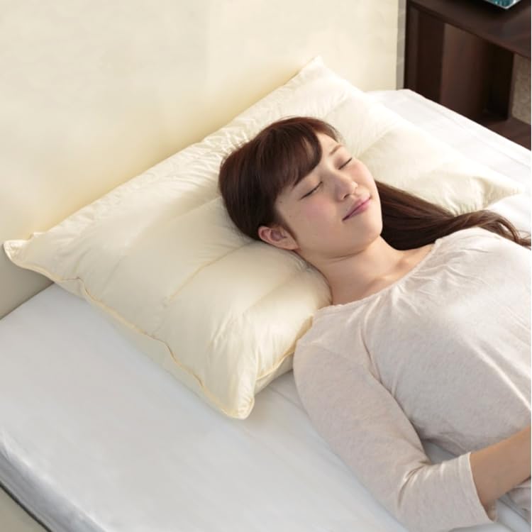 

Maruhachi Maruhachi Silk Hotel Pillow, Pipe Feather Pillow, Approx. 50 x 70cm, Enjoy a Blissful Sleep, Large Size, Feather Piper Pillow, Feather Pipe