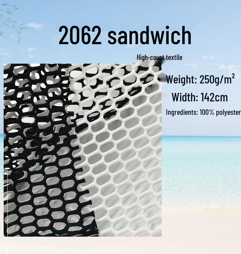 Large Hole Double-Sided Hexagonal Mesh Fabric for Fashion Bags and Shoes