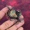 Ammonite Fossil Pendant Copper Wire Wrapped Jewelry Gemstone Handmade Pendant