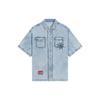 Li Ning X Marvel Collaboration Disney Series Sports Casual Simple Shirt Men Shirts Blue ASHS909-2