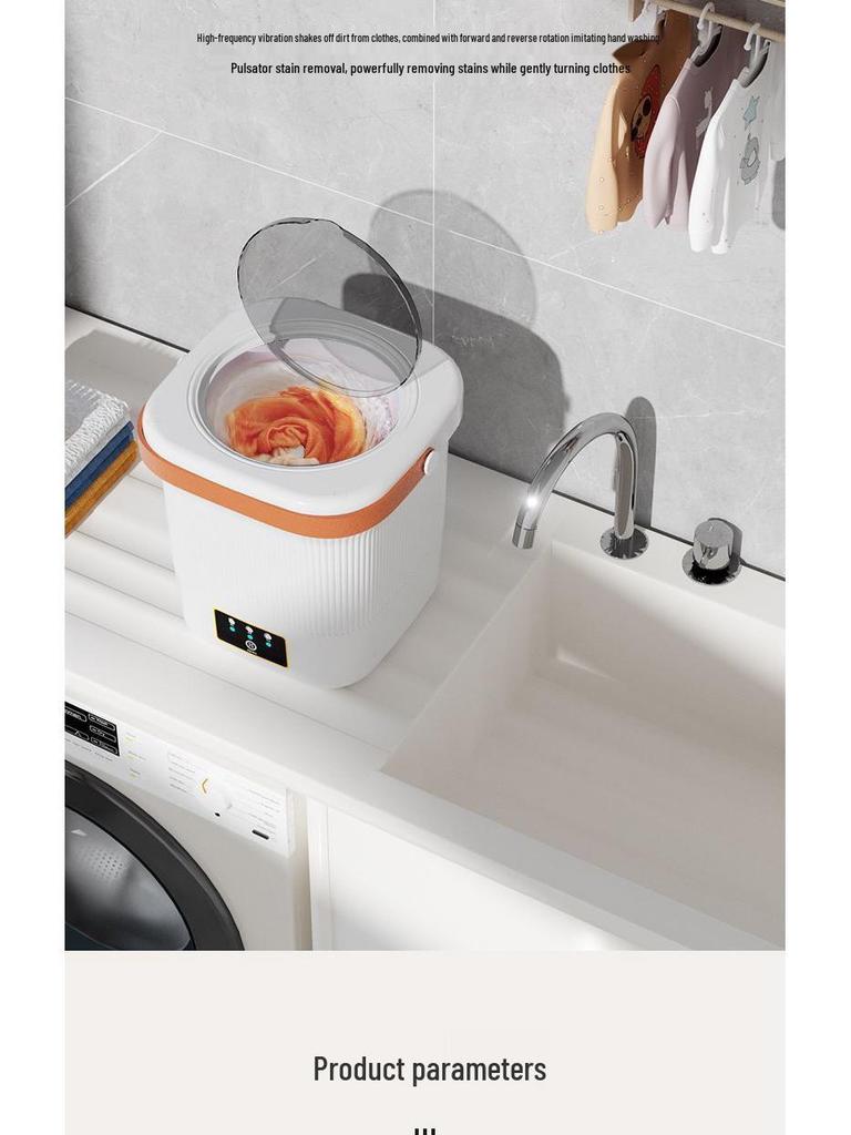 Compact Large-Capacity Mini Washing Machine for Dorms and Household Underwear Laundry