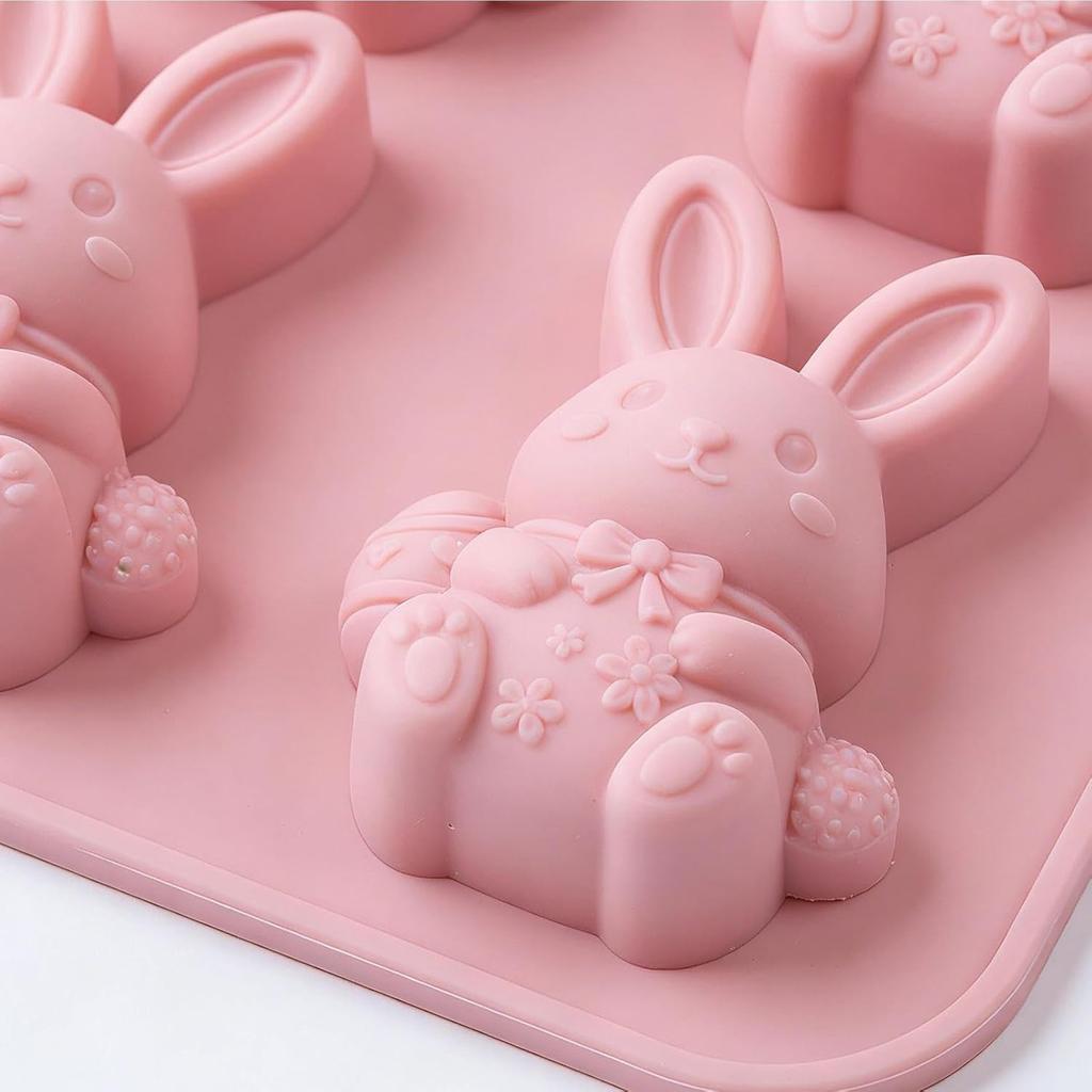 Ostern Silikonformen | 3D Hasen Wiederverwendbare Bastelarbeiten,Osterhase Muffinform | Für Cupcake-Bastelarbeiten Fondant Süßigkeiten Zucker Muffin Geburtstagsparty