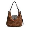 Women's Leopard Shoulder Bag with Large Capacity Zipper Casual Refined Backpack Hot Selling Fashion Bag