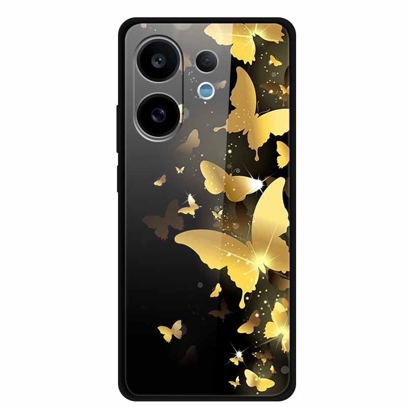 For Vivo V60 5G Glass Case Fashion Cool Animal Tempered Glass Back Cover Case For Vivo V 60 2025 Phone Cases 6.77" Fundas Coques