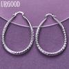 925 Sterling Silver Diamond Texture Earrings for Wedding Fashion Jewelry