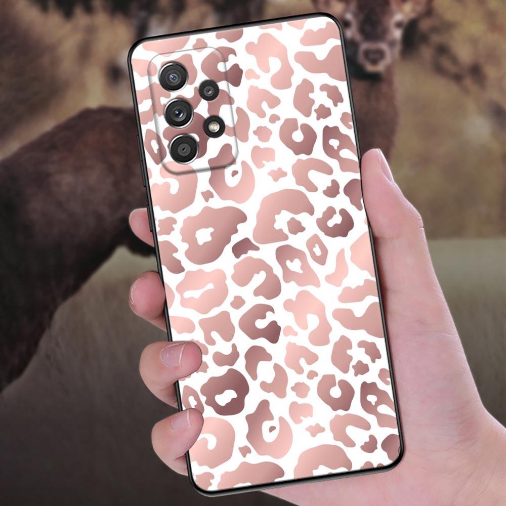 Pink Glitter Hearts Love Grass Leaf Phone Case For Samsung Galaxy A57 A56 A37 A55 A36 A26 A54 A52 A35 A34 A17 A16 A15 A07 Cover