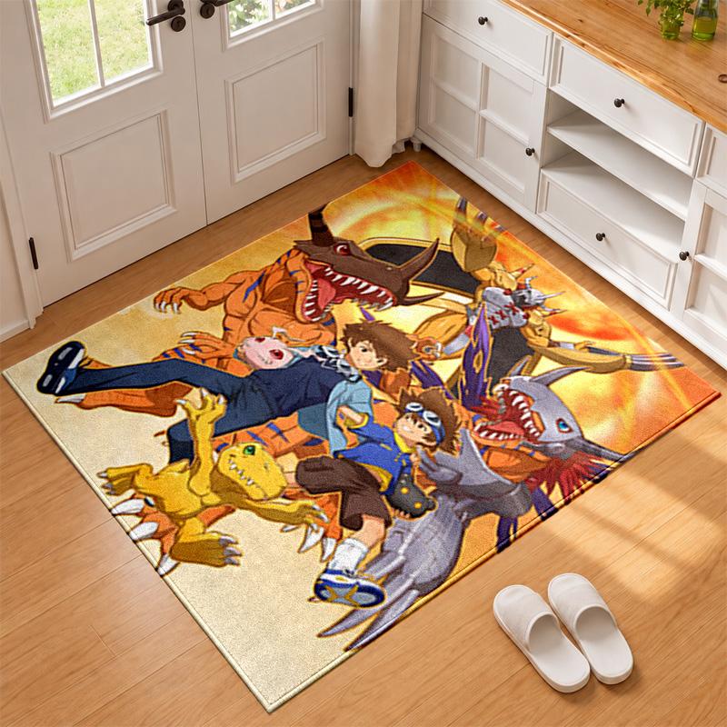 Oturma Odası veya Yatak Odası için Digimon Halı Paspas Sandalye Altı Koruyucu Mat Ofis Dekorasyonu Noel Hediyesi Doğum Günü Hediyesi