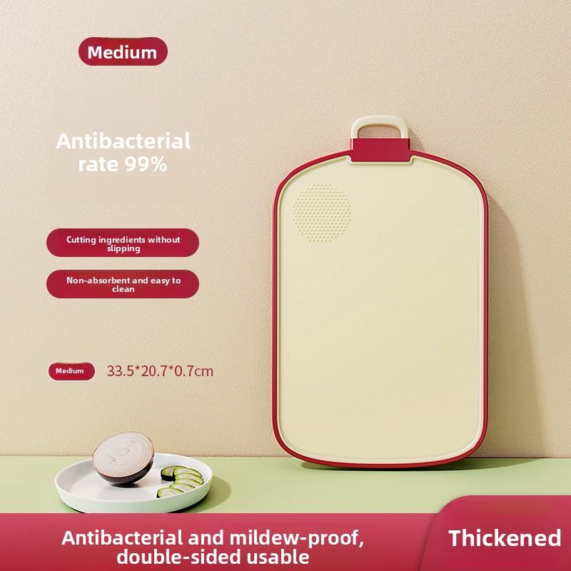 Doppelseitiges Schneidebrett, Schimmel- und Bakterienhemmend, Küchenschneidebrett für Gemüse und Obst, Kunststoffschneidebrett für Beikost