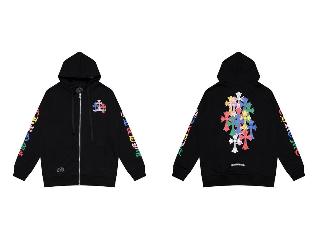 Vyšívaná mikina s křížem a podkovou pro muže a ženy - Podzimní oblečení