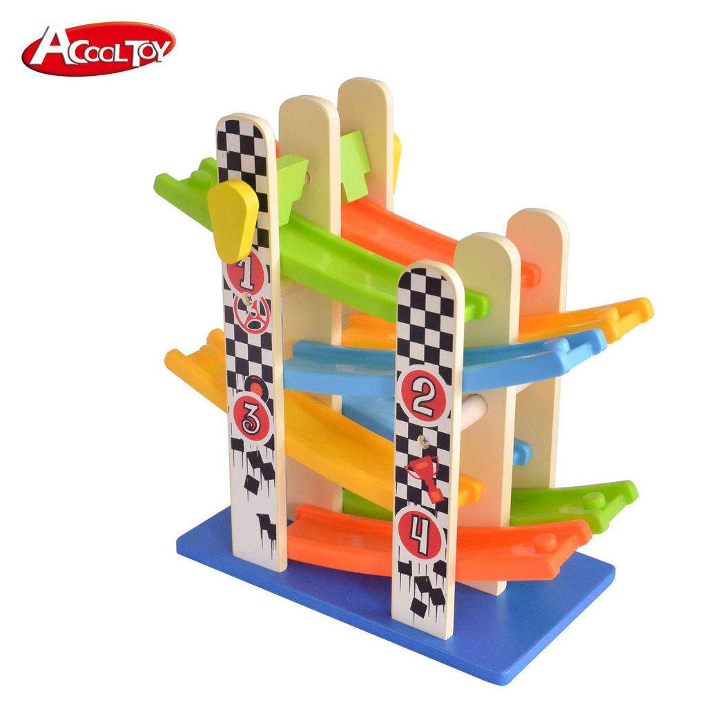 Double Track Speed Glider: Wooden Puzzle Toy for Kids