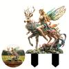 Weather Resistant Acrylic Stake Durability Acrylic Forest Fairies Yard Stake Modern Outdoor Home Decoration