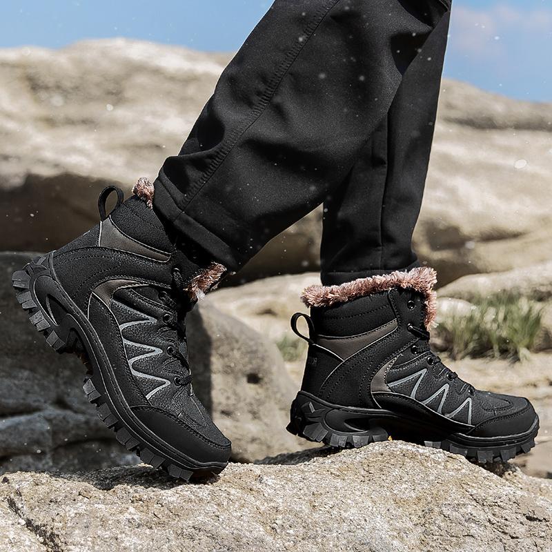 Осень/Зима Большие размеры Высокие зимние ботинки Водонепроницаемые уличные ботинки — фото 12
