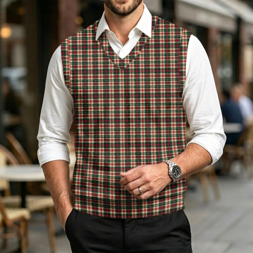 Men's Casual Wool- V-Neck Knit Sweater Vest for Commute