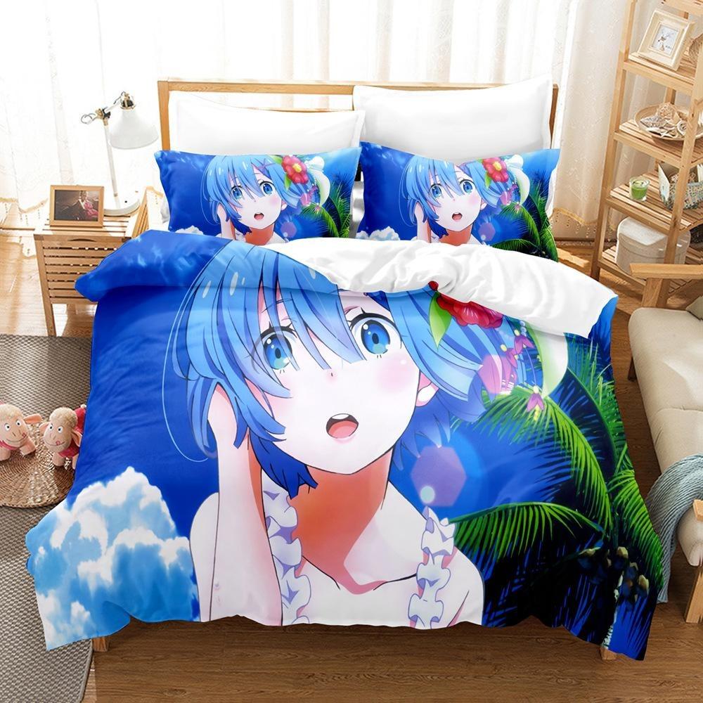 Anime Beauty Printed 3D Bedding Set Luoli Beauty Duvet Cover Pillowcase 2/3 Boy Animation Fan Quilt Cover AU/DE/EU/ES Full Size Quick Drying Bedspread