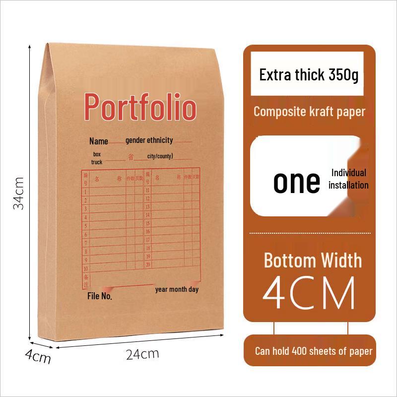 Acid-Free Archival Document Folder A4, 4cm, 350gsm