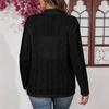 Damen-Strickjacke mit langen Ärmeln und Taschen, Farbe Elegant Lässig Offene Jacke für den Alltag