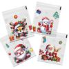 100pcs Christmas Gift Bags Self-Adhesive Festive Polypropylene Bags Reindeer Snowman Santa Christmas Gifts Packaging Decorations