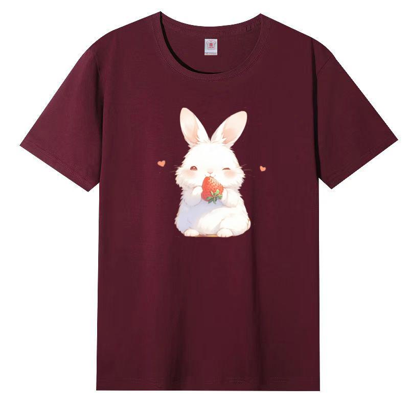 Summer New Short-sleeved T-shirt Female Cotton Loose Korean Cartoon Printing Half-sleeved Blouse