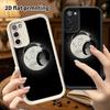 Phone Case: 2D Flat, Suitable for Samsung Galaxy A34 A35 M05 M06 S20 S22 S21 FE Plus 5G Protective Case, Cute Moon, Perfect Holiday Gift for Christmas