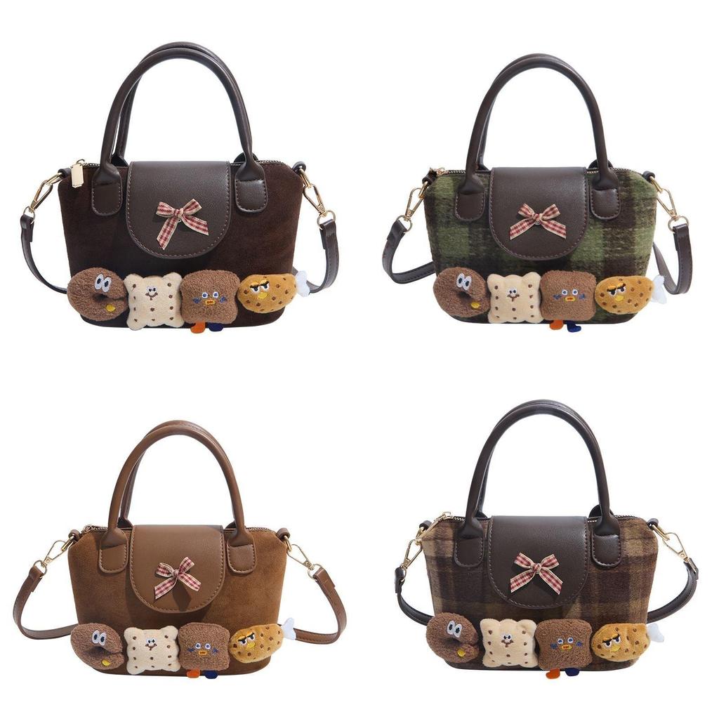 Cartoon Cute Girls Shoulder Bag Pu Material With Adjustable Strap For Daily Use