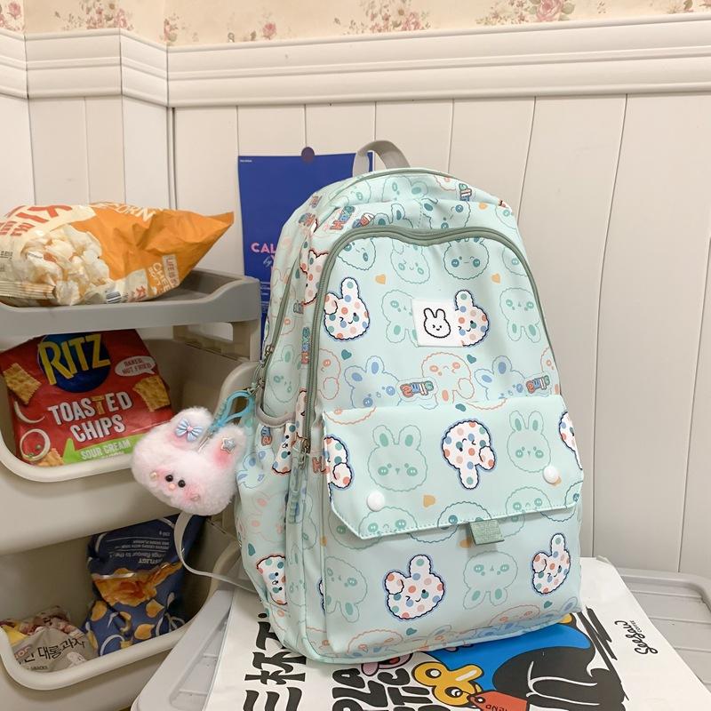 Schoolbag New Printed Cute Girl Backpack Fashion Elementary School Student Casual Backpack Junior High School College Student Commuter Backpack