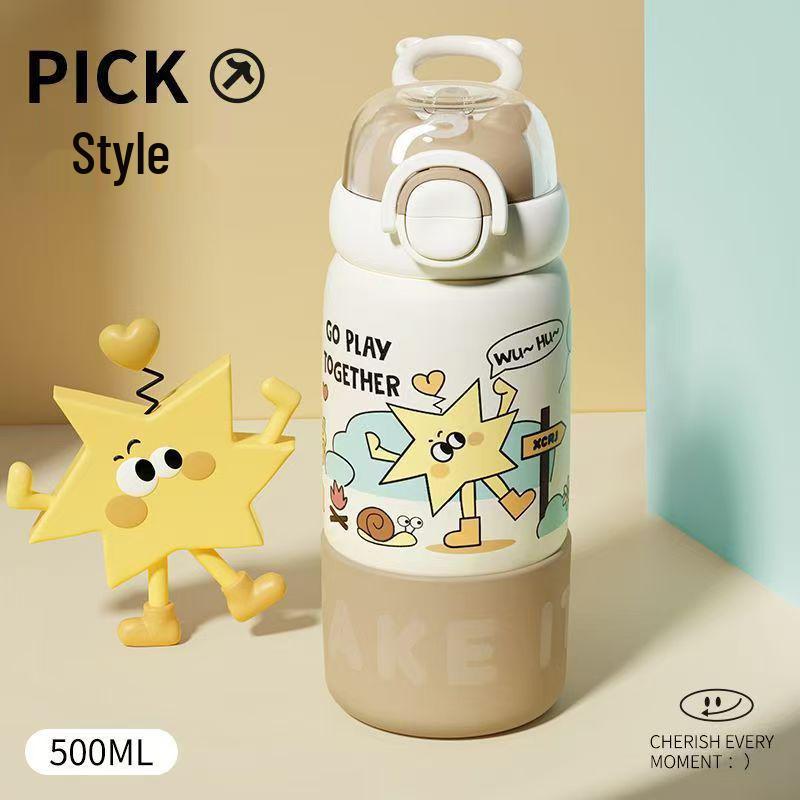 Kitten Thermos Cup: 2026 Stylish Insulated Straw Cup for Students - Cute, Portable, 316 Stainless Steel