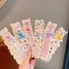 Openwork Lace Trim Paste Headband Contrasting Fabric Patchwork Hair Accessories  Party Hairstyle