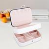 2 Layers Jewelry Box, Removable Dividers with Hanging Hooks Chic PU Leather Display Storage Case
